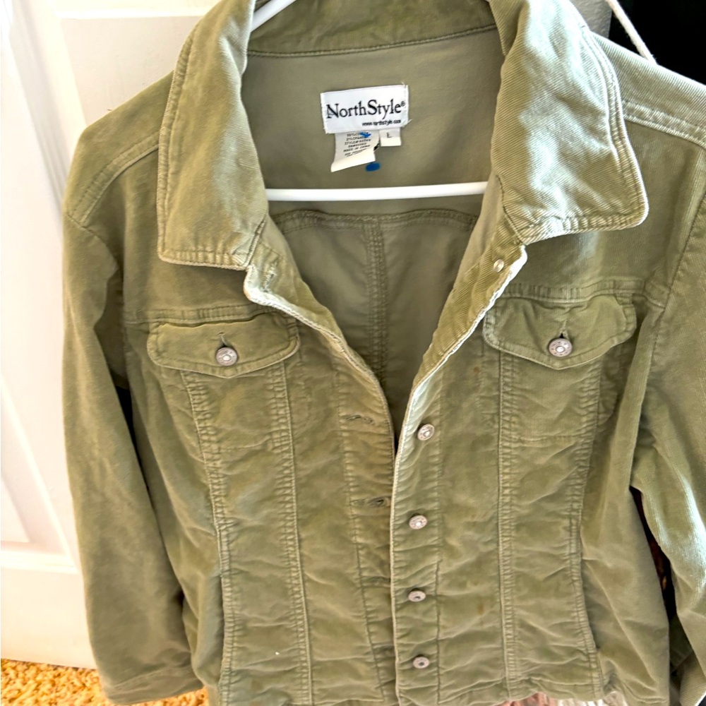 Women’s sage green corduroy jacket